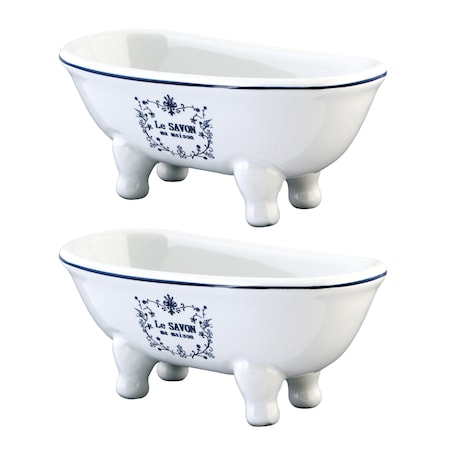 Kingston Brass 5-11/16" Miniature Ceramic Double-Ended Bathtub (2-Pieces), White BATUBDSWD